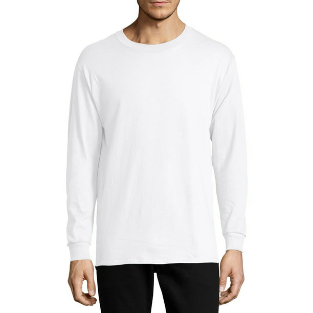 Hanes 5.2 oz ComfortSoft Cotton Long-Sleeve T-Shirt Black 5286 2XL 